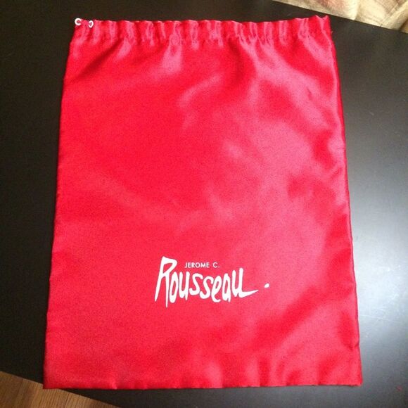 Jerome C. Rousseau Red Satin Drawstring Dust Bag - Picture 1 of 7